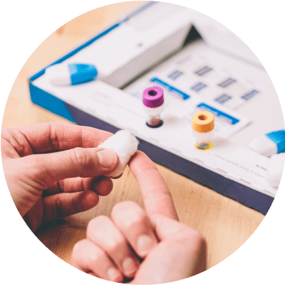 Finger prick blood tests